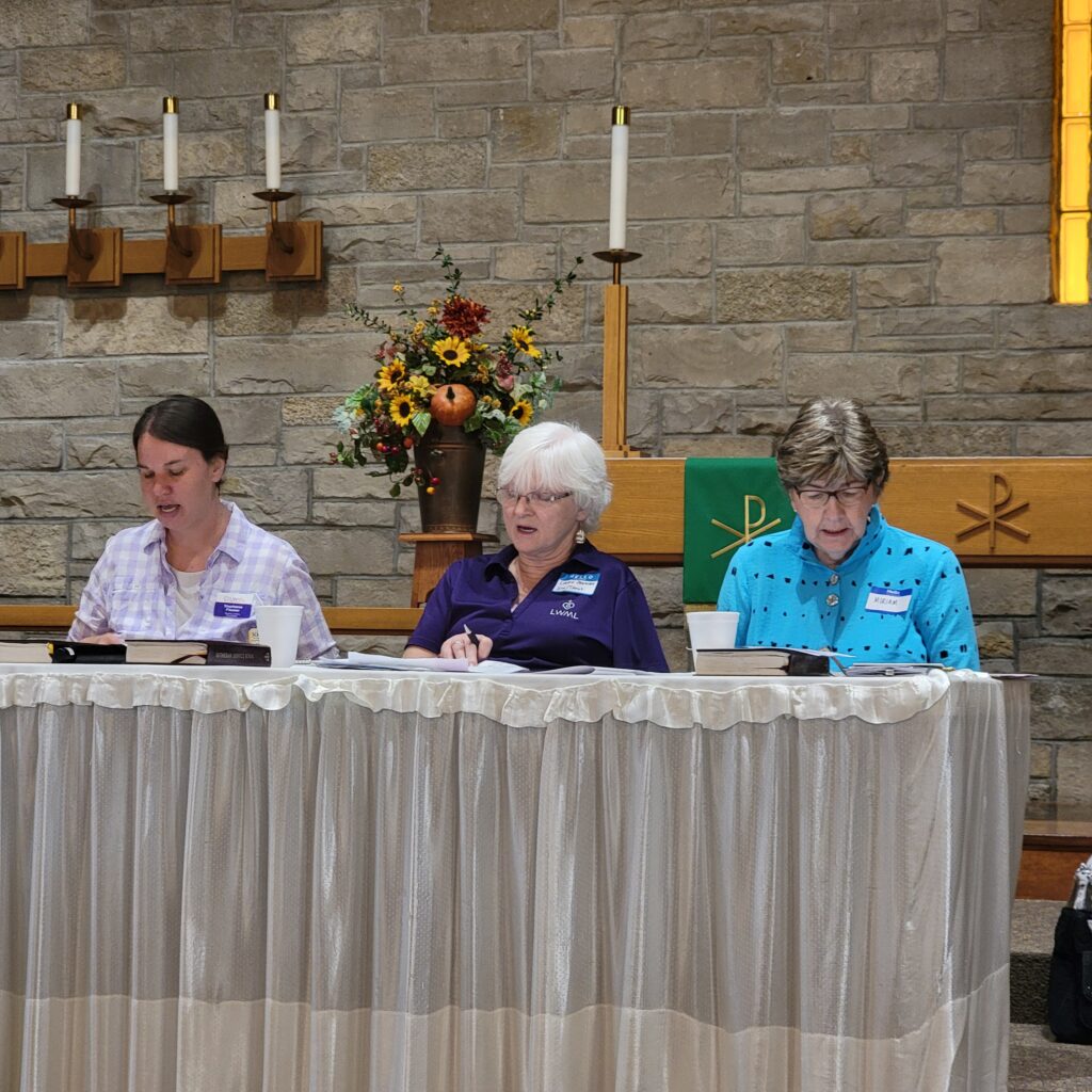 Quincy Zone Fall Rally at Our Redeemer held on Sept. 10, 2024.

LWML Quincy Zone officers - Stephanie Flesner, Laurie Bronson, Miriam Satern